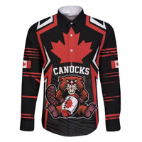 Custom Canada Rugby Pacific Family Matching Puletasi and Hawaiian Shirt Beaver and Maple Leaf - Wonder Print Shop