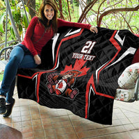 Custom Canada Rugby Pacific Quilt Beaver and Maple Leaf - Wonder Print Shop