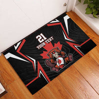 Custom Canada Rugby Pacific Rubber Doormat Beaver and Maple Leaf - Wonder Print Shop