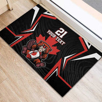 Custom Canada Rugby Pacific Rubber Doormat Beaver and Maple Leaf - Wonder Print Shop