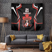 Custom Canada Rugby Pacific Tapestry Beaver and Maple Leaf - Wonder Print Shop