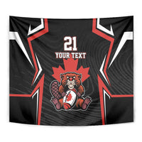 Custom Canada Rugby Pacific Tapestry Beaver and Maple Leaf - Wonder Print Shop