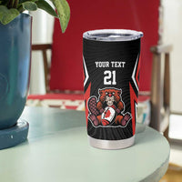 Custom Canada Rugby Pacific Tumbler Cup Beaver and Maple Leaf - Wonder Print Shop