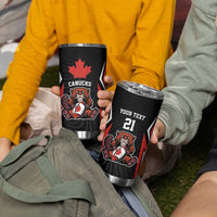 Custom Canada Rugby Pacific Tumbler Cup Beaver and Maple Leaf - Wonder Print Shop