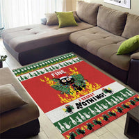 Merry Cat-Mas Area Rug Christmas It's Fine I'm Fine Everything is Fine LT9 - Wonder Print Shop
