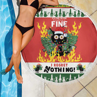 Merry Cat-Mas Beach Blanket Christmas It's Fine I'm Fine Everything is Fine LT9 - Wonder Print Shop