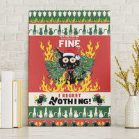 Merry Cat-Mas Canvas Wall Art Christmas It's Fine I'm Fine Everything is Fine LT9 - Wonder Print Shop
