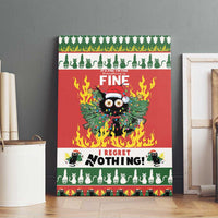 Merry Cat-Mas Canvas Wall Art Christmas It's Fine I'm Fine Everything is Fine LT9 - Wonder Print Shop