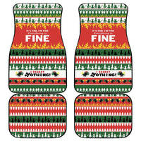 Merry Cat-Mas Car Mats Christmas It's Fine I'm Fine Everything is Fine LT9 - Wonder Print Shop