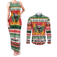 Merry Cat-Mas Couples Matching Tank Maxi Dress and Long Sleeve Button Shirt Christmas It's Fine I'm Fine Everything is Fine LT9 - Wonder Print Shop