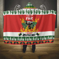 Merry Cat-Mas Hooded Blanket Christmas It's Fine I'm Fine Everything is Fine