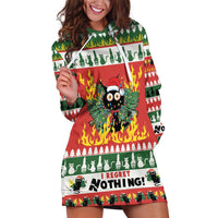 Merry Cat-Mas Hoodie Dress Christmas It's Fine I'm Fine Everything is Fine - Wonder Print Shop