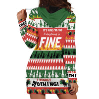 Merry Cat-Mas Hoodie Dress Christmas It's Fine I'm Fine Everything is Fine - Wonder Print Shop