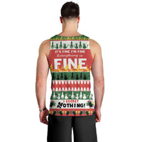 Merry Cat-Mas Men Tank Top Christmas It's Fine I'm Fine Everything is Fine - Wonder Print Shop