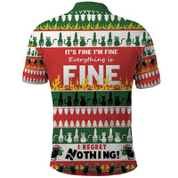 Merry Cat-Mas Polo Shirt Christmas It's Fine I'm Fine Everything is Fine - Wonder Print Shop