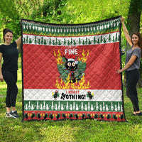 Merry Cat-Mas Quilt Christmas It's Fine I'm Fine Everything is Fine - Wonder Print Shop