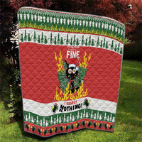Merry Cat-Mas Quilt Christmas It's Fine I'm Fine Everything is Fine - Wonder Print Shop