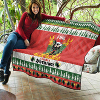 Merry Cat-Mas Quilt Christmas It's Fine I'm Fine Everything is Fine - Wonder Print Shop