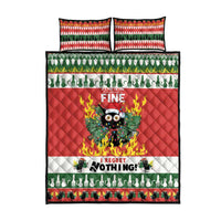 Merry Cat-Mas Quilt Bed Set Christmas It's Fine I'm Fine Everything is Fine - Wonder Print Shop