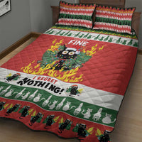 Merry Cat-Mas Quilt Bed Set Christmas It's Fine I'm Fine Everything is Fine - Wonder Print Shop