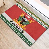 Merry Cat-Mas Rubber Doormat Christmas It's Fine I'm Fine Everything is Fine - Wonder Print Shop