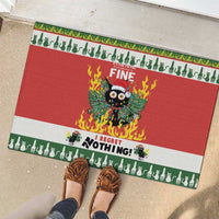Merry Cat-Mas Rubber Doormat Christmas It's Fine I'm Fine Everything is Fine - Wonder Print Shop