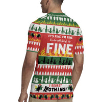 Merry Cat-Mas Rugby Jersey Christmas It's Fine I'm Fine Everything is Fine - Wonder Print Shop