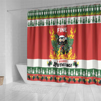 Merry Cat-Mas Shower Curtain Christmas It's Fine I'm Fine Everything is Fine