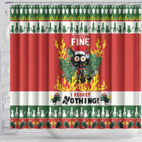 Merry Cat-Mas Shower Curtain Christmas It's Fine I'm Fine Everything is Fine