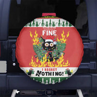 Merry Cat-Mas Spare Tire Cover Christmas It's Fine I'm Fine Everything is Fine - Wonder Print Shop