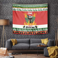 Merry Cat-Mas Tapestry Christmas It's Fine I'm Fine Everything is Fine - Wonder Print Shop