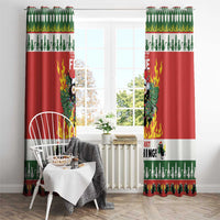 Merry Cat-Mas Window Curtain Christmas It's Fine I'm Fine Everything is Fine - Wonder Print Shop