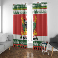 Merry Cat-Mas Window Curtain Christmas It's Fine I'm Fine Everything is Fine - Wonder Print Shop