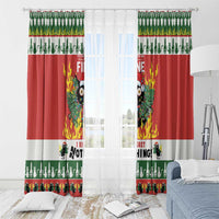 Merry Cat-Mas Window Curtain Christmas It's Fine I'm Fine Everything is Fine - Wonder Print Shop