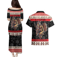 Krampus The Christmas Devil Couples Matching Puletasi and Hawaiian Shirt LT9 - Wonder Print Shop