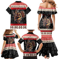 Krampus The Christmas Devil Family Matching Mermaid Dress and Hawaiian Shirt LT9 - Wonder Print Shop