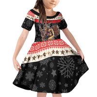 Krampus The Christmas Devil Family Matching Off Shoulder Short Dress and Hawaiian Shirt LT9 - Wonder Print Shop