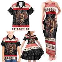 Krampus The Christmas Devil Family Matching Tank Maxi Dress and Hawaiian Shirt - Wonder Print Shop