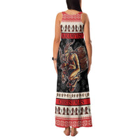 Krampus The Christmas Devil Family Matching Tank Maxi Dress and Hawaiian Shirt - Wonder Print Shop