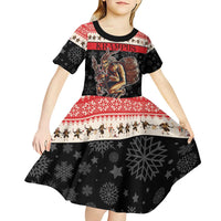 Krampus The Christmas Devil Kid Short Sleeve Dress - Wonder Print Shop