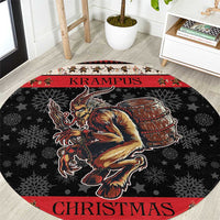Krampus The Christmas Devil Round Carpet