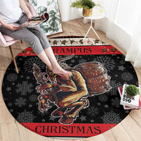 Krampus The Christmas Devil Round Carpet