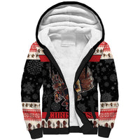 Krampus The Christmas Devil Sherpa Hoodie - Wonder Print Shop