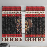Krampus The Christmas Devil Window Curtain - Wonder Print Shop