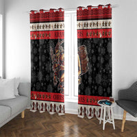 Krampus The Christmas Devil Window Curtain - Wonder Print Shop