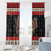 Krampus The Christmas Devil Window Curtain - Wonder Print Shop