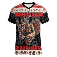 Krampus The Christmas Devil Women V-Neck T-Shirt - Wonder Print Shop