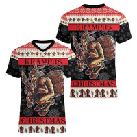 Krampus The Christmas Devil Women V-Neck T-Shirt - Wonder Print Shop