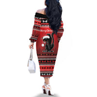 Jolakotturinn Iceland Family Matching Off The Shoulder Long Sleeve Dress and Hawaiian Shirt Yule Cat Merry Christmas - Wonder Print Shop