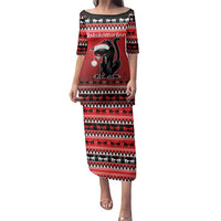 Jolakotturinn Iceland Family Matching Puletasi and Hawaiian Shirt Yule Cat Merry Christmas - Wonder Print Shop